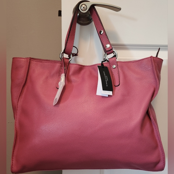 Gianni Chiarini Firenze Italian Leather Tote Bag in Bubblegum Pink; NEW - Picture 2 of 16